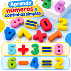 Brinquedo Educativo Montessori 4 em 1 – Pesca Magnética, Letras, Números e Jogo de Encaixe em Madeira