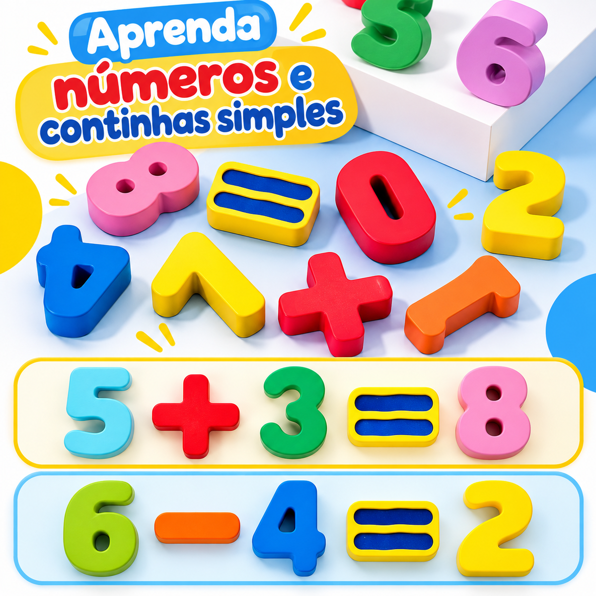 Brinquedo Educativo Montessori 4 em 1 – Pesca Magnética, Letras, Números e Jogo de Encaixe em Madeira