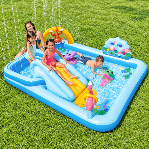 Playground Aquático Intex Aventura na Floresta – Piscina Infantil com Escorregador