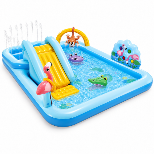Playground Aquático Intex Aventura na Floresta – Piscina Infantil com Escorregador