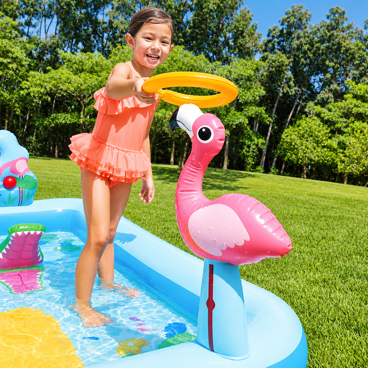 Playground Aquático Intex Aventura na Floresta – Piscina Infantil com Escorregador