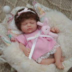 Bebê Reborn recém nascida 20cm em Silicone – Realista, Macia e com Acessórios